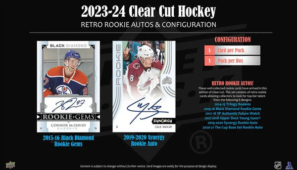 2023-24 Upper Deck NHL Clear Cut Hobby - Sports Cards Europe