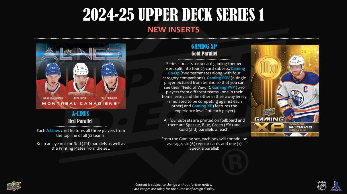 2024-25 Upper Deck NHL Series 1 Hobby - Sports Cards Europe