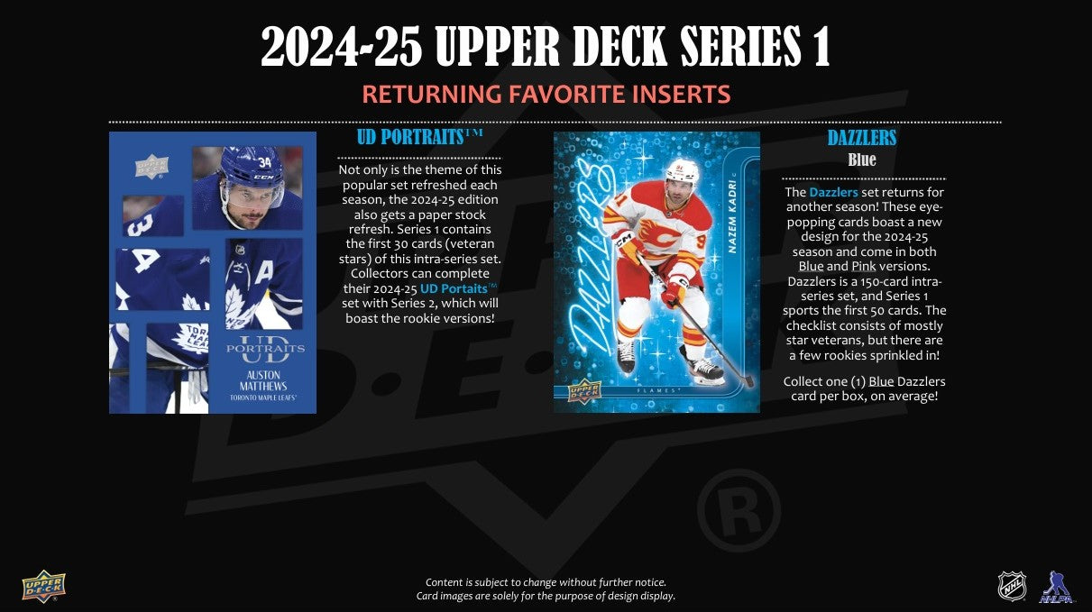 2024-25 Upper Deck NHL Series 1 Hobby - Sports Cards Europe