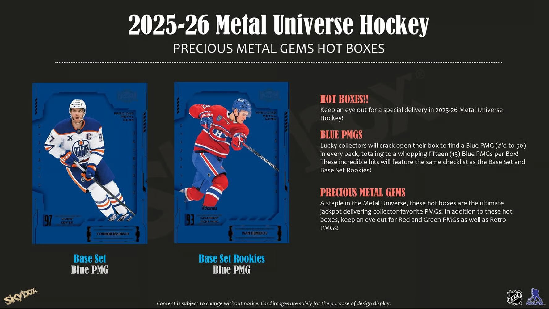 2025-26 Upper Deck NHL Skybox Metal Universe Hobby
