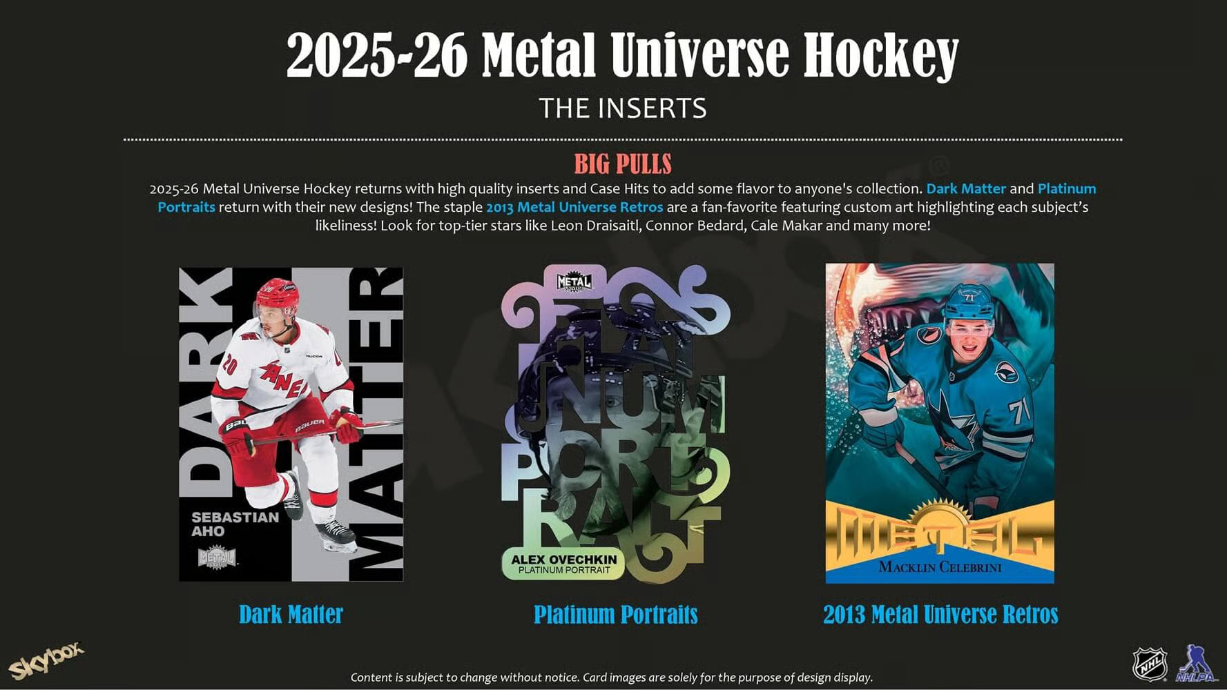 2025-26 Upper Deck NHL Skybox Metal Universe Hobby