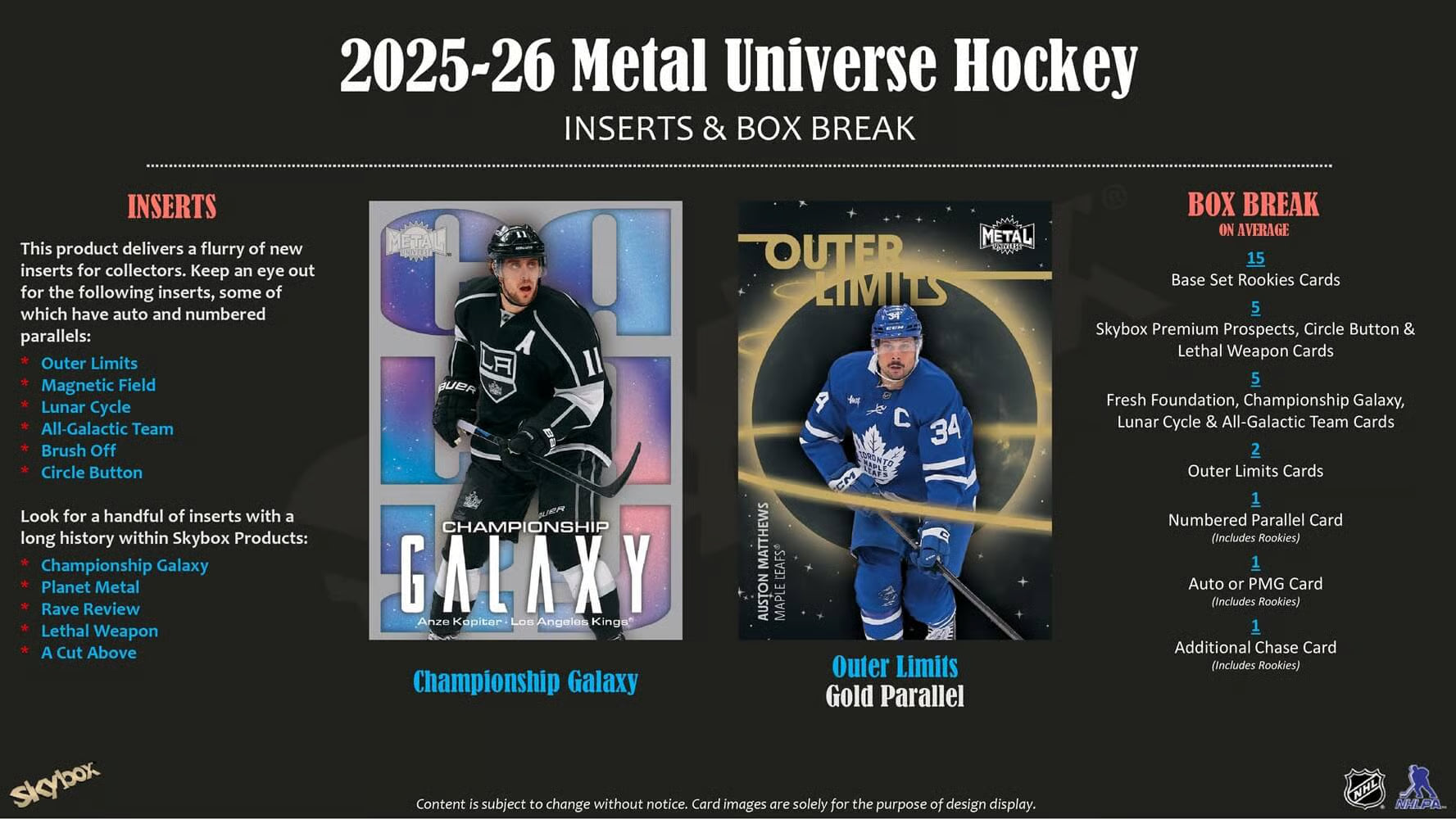 2025-26 Upper Deck NHL Skybox Metal Universe Hobby