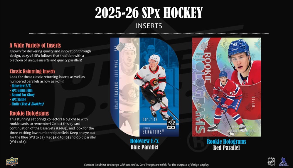 2025-26 Upper Deck NHL SPx Hobby