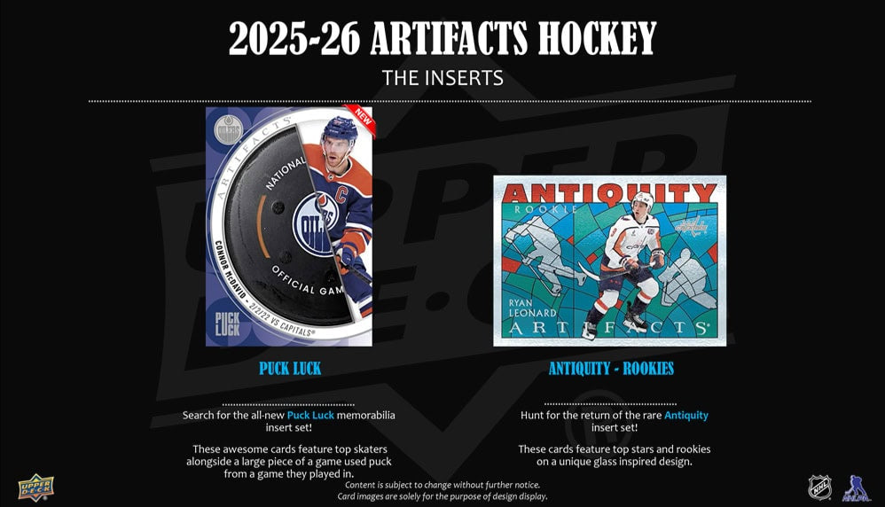 2025-26 Upper Deck NHL Artifacts Hobby - Sports Cards Europe