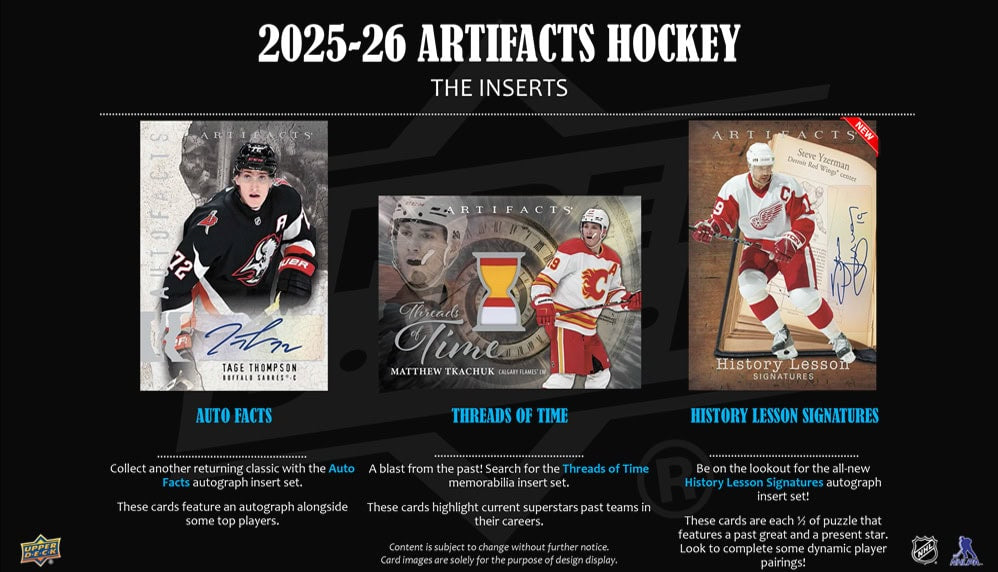 2025-26 Upper Deck NHL Artifacts Hobby - Sports Cards Europe