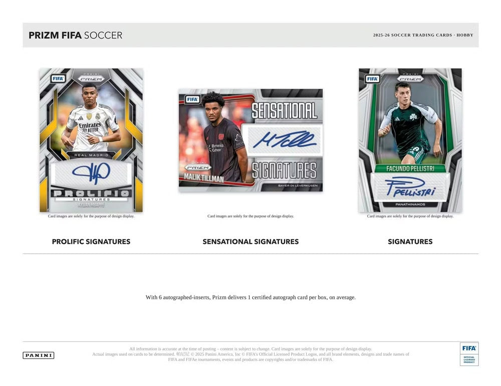 2025-26 Panini Prizm FIFA Hobby - Sports Cards Europe