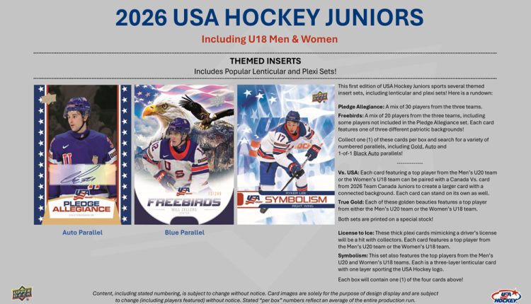 2026 Upper Deck USA Team Juniors Hobby - Sports Cards Europe