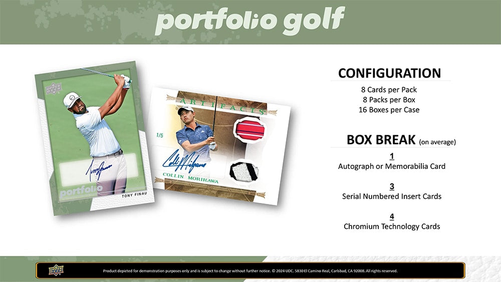 2024 Upper Deck Portfolio Golf Hobby - Sports Cards Europe