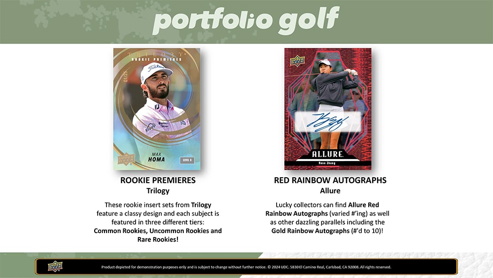2024 Upper Deck Portfolio Golf Hobby - Sports Cards Europe