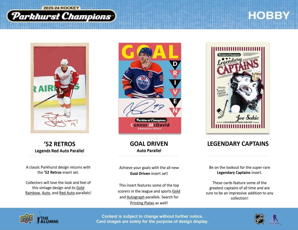 2023-24 Upper Deck NHL Parkhurst Champions Hobby - Sports Cards Europe