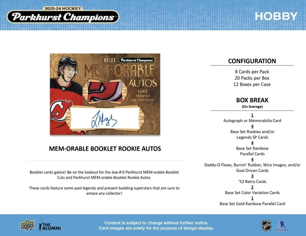 2023-24 Upper Deck NHL Parkhurst Champions Hobby - Sports Cards Europe