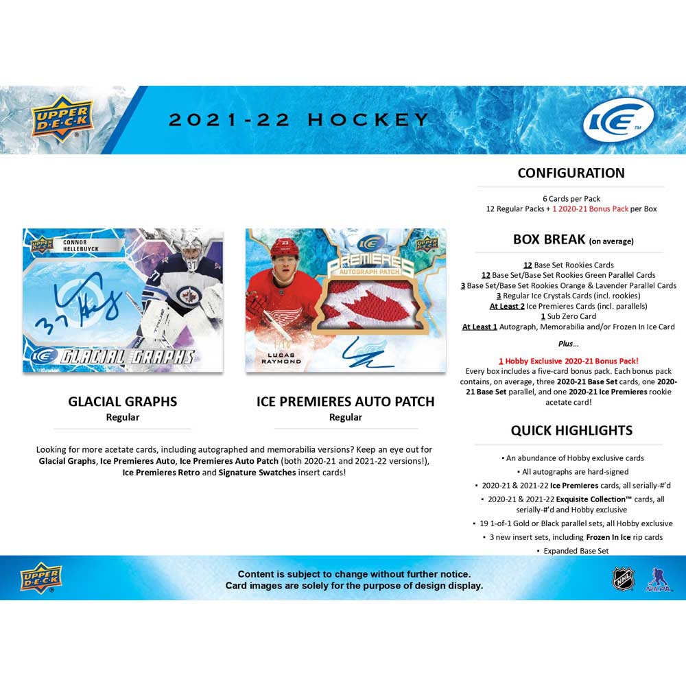 2021-22 Upper Deck NHL ICE Hobby - Sports Cards Europe