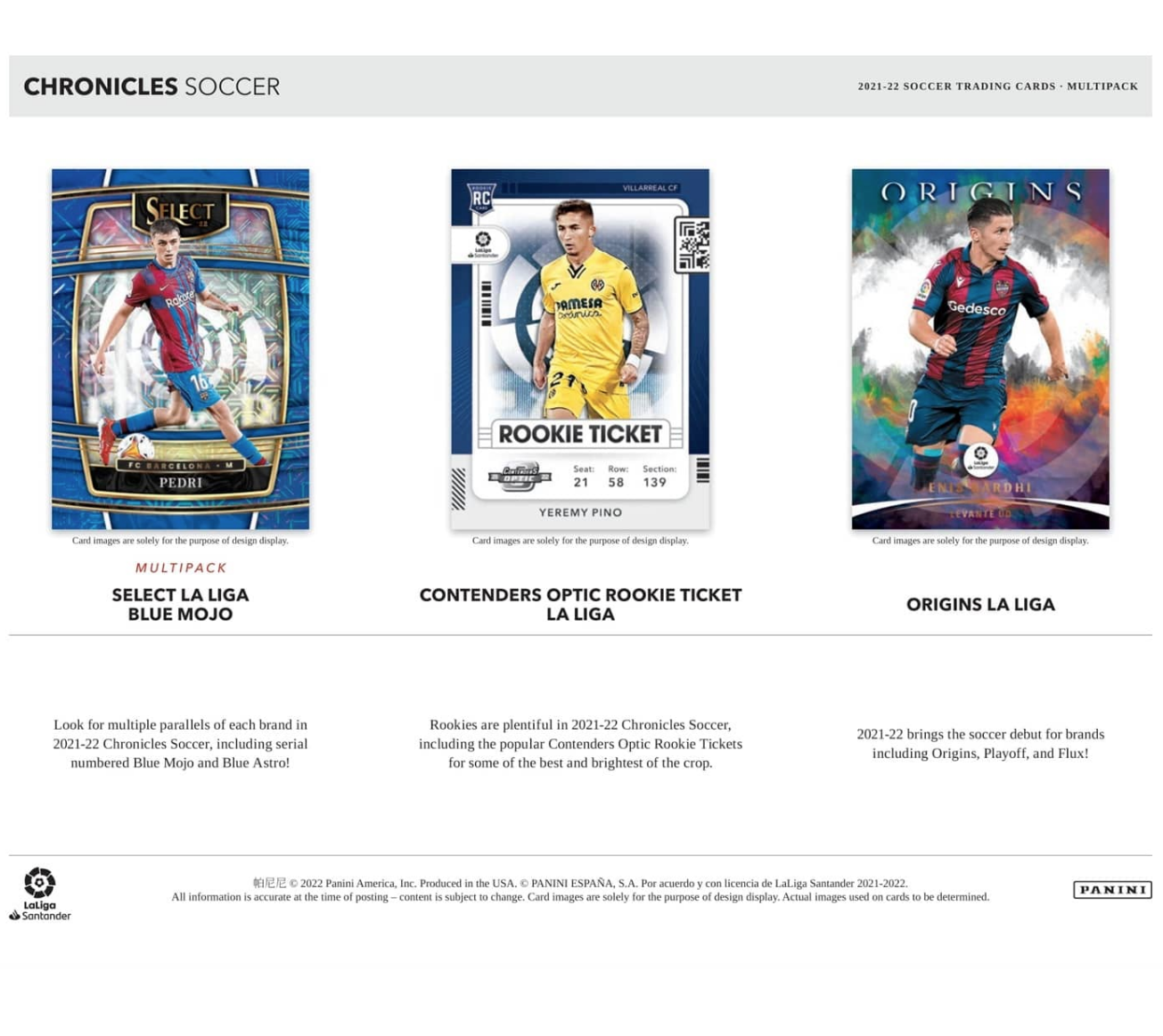 2021-22 Panini Chronicles Soccer Multi Pack - Sports Cards Europe