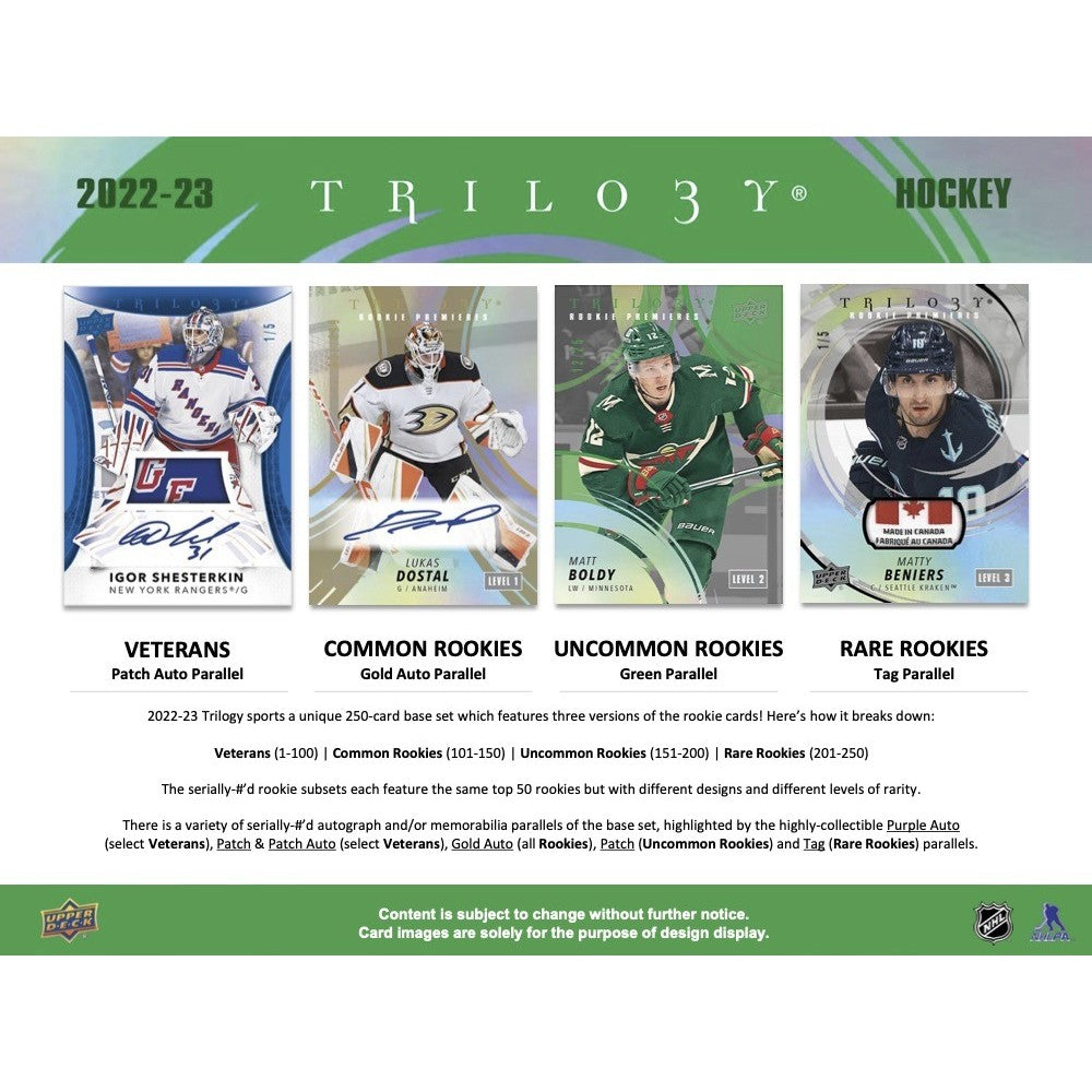 2022-23 Upper Deck NHL Trilogy Hobby - Sports Cards Europe