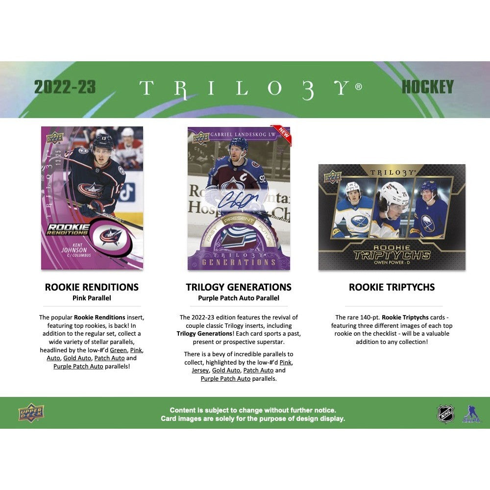 2022-23 Upper Deck NHL Trilogy Hobby - Sports Cards Europe