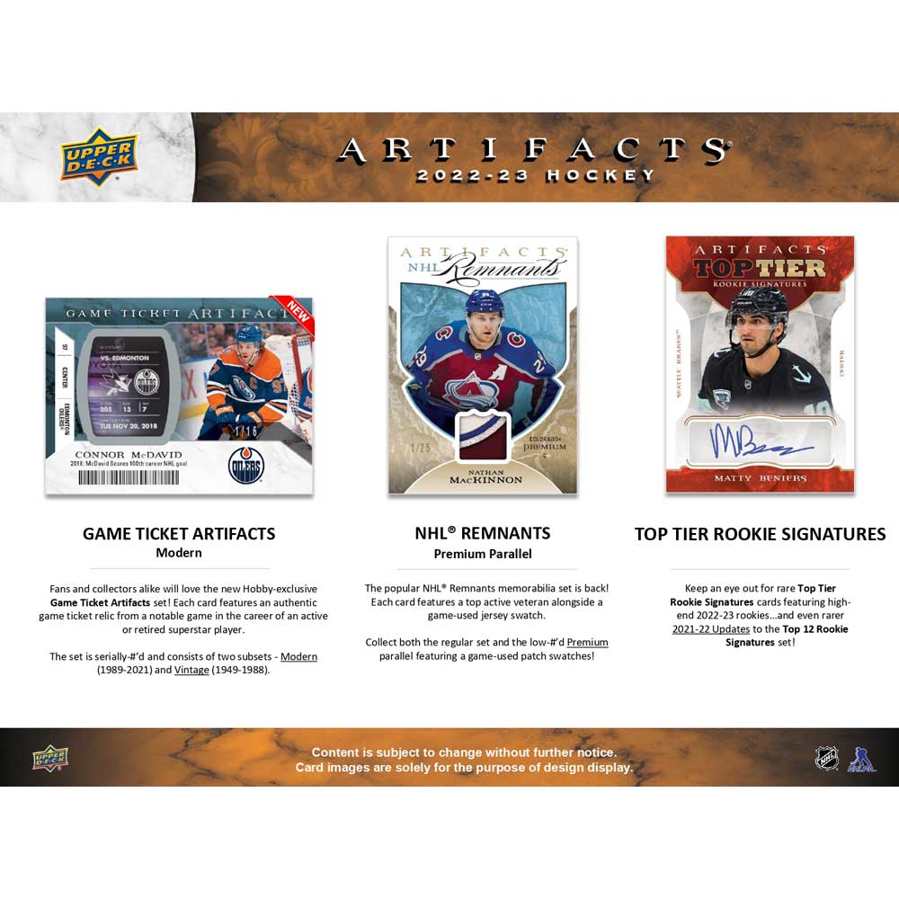 2022-23 Upper Deck NHL Artifacts Hobby - Sports Cards Europe