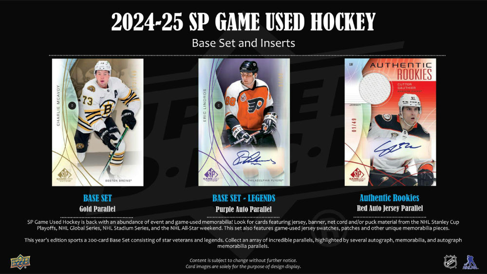2024-25 Upper Deck NHL SP Game-Used Hobby
