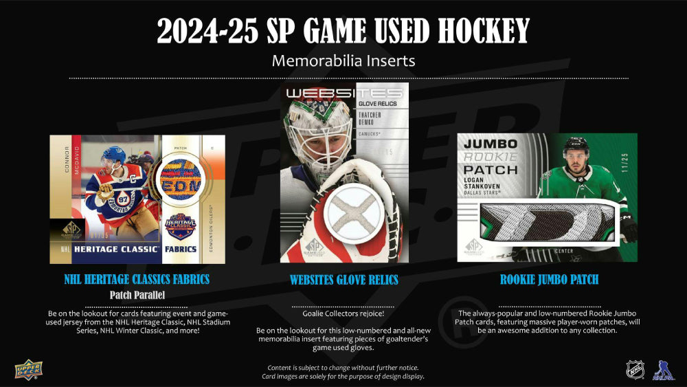 2024-25 Upper Deck NHL SP Game-Used Hobby - Sports Cards Europe