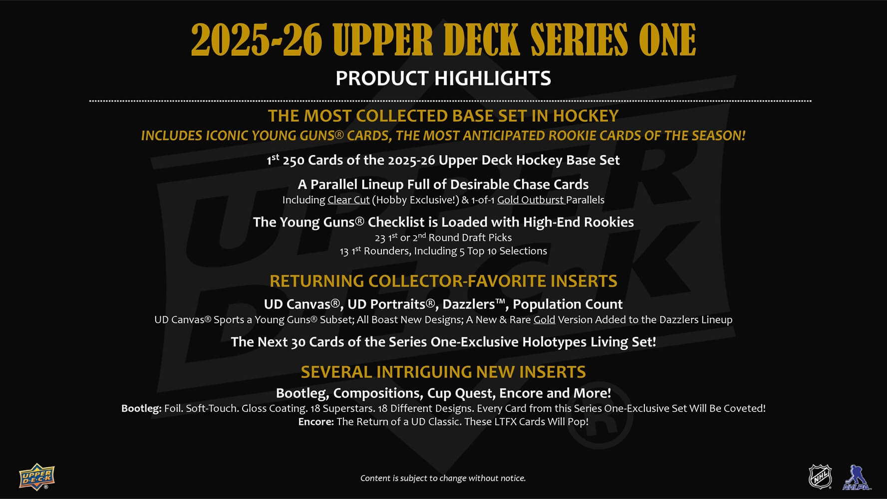2025-26 Upper Deck NHL Series 1 Hobby - Sports Cards Europe