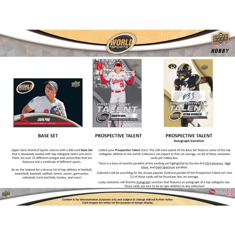 2025 Upper Deck World of Sports Volume 1 Hobby - Sports Cards Europe