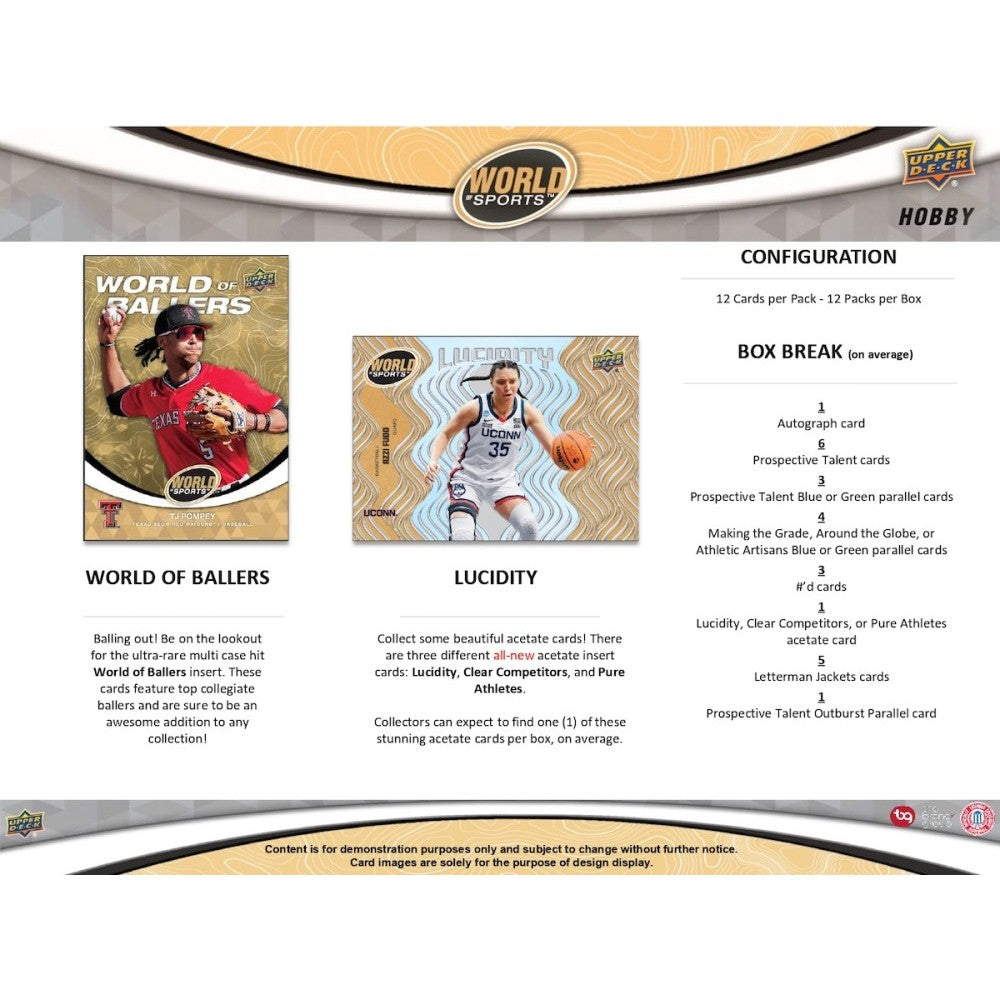2025 Upper Deck World of Sports Volume 1 Hobby - Sports Cards Europe