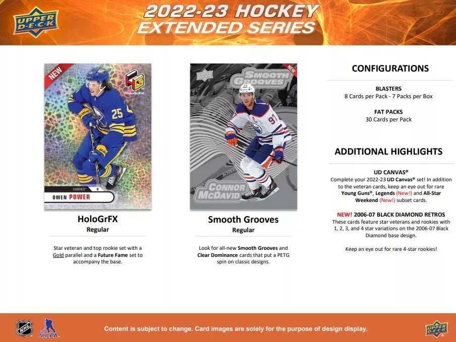 2022-23 Upper Deck NHL Extended Fat Pack - Sports Cards Europe