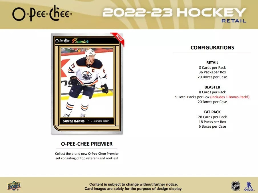 2022-23 Upper Deck NHL O-Pee-Chee Blaster - Sports Cards Europe