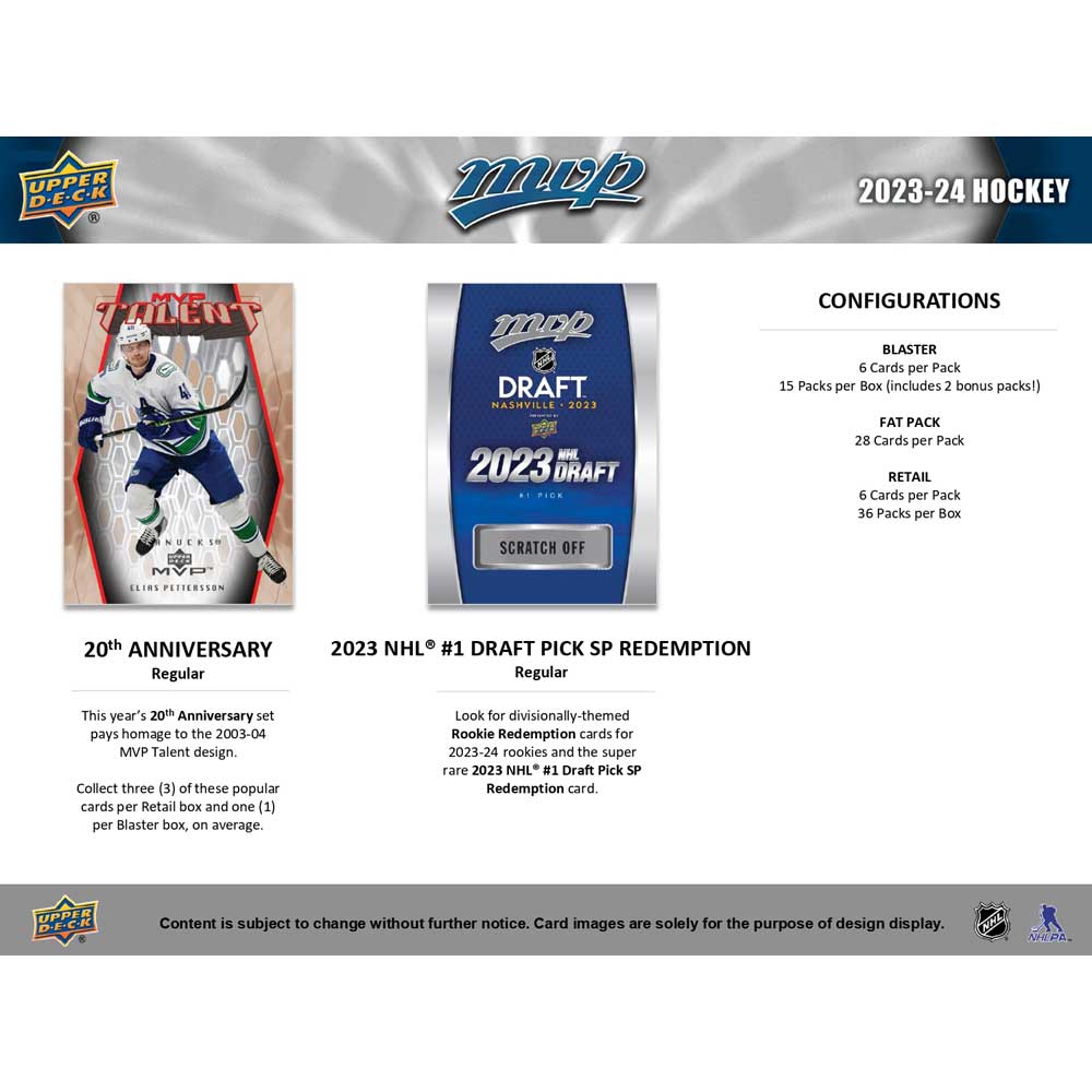 2023-24 Upper Deck NHL MVP Blaster - Sports Cards Europe