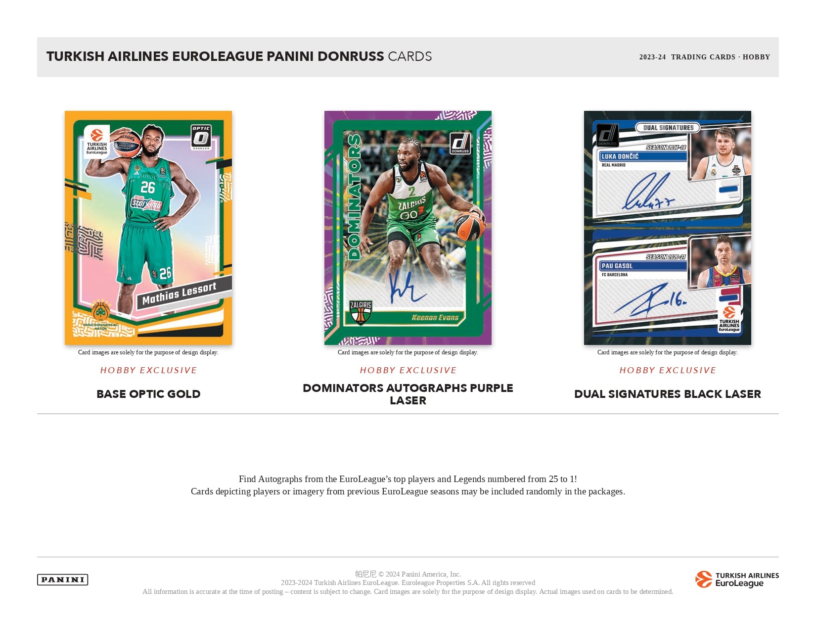 2023-24 Donruss Turkish Airlines EuroLeague Basketball Hobby - Sports Cards Europe