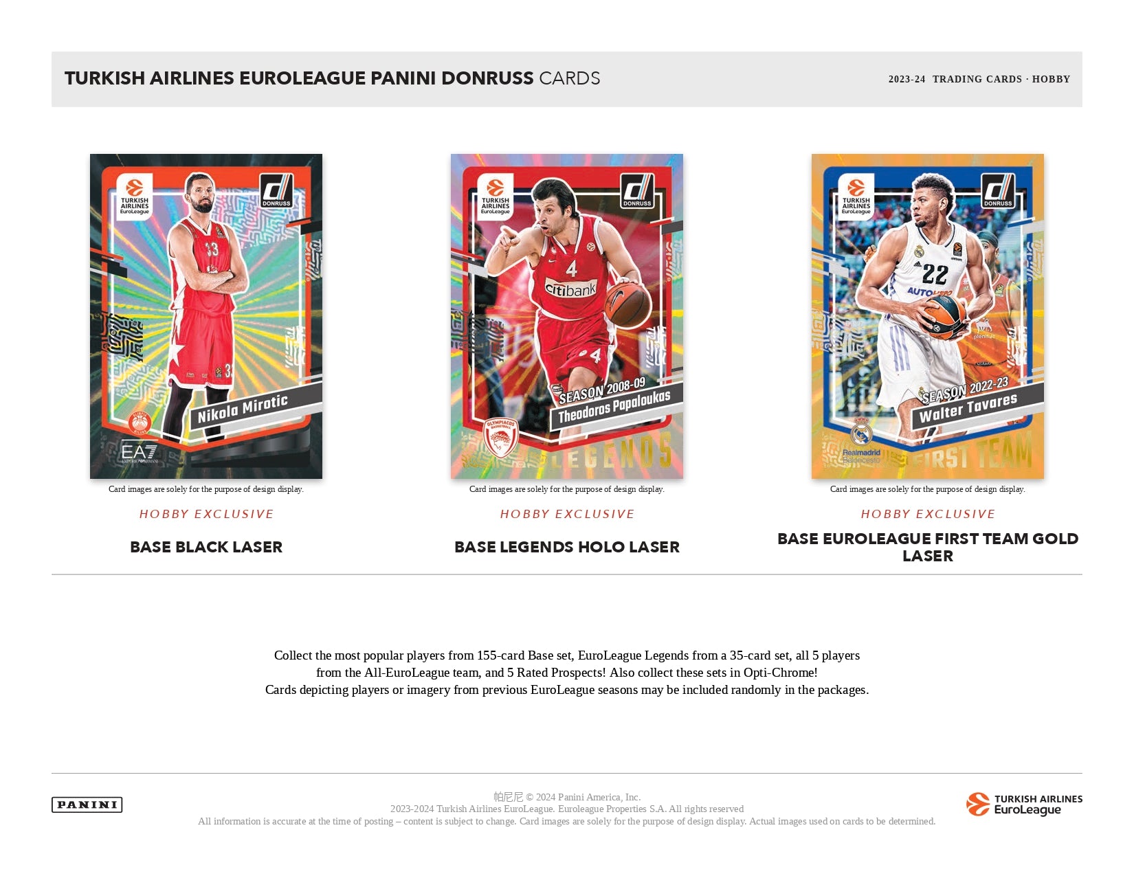 2023-24 Donruss Turkish Airlines EuroLeague Basketball Hobby - Sports Cards Europe