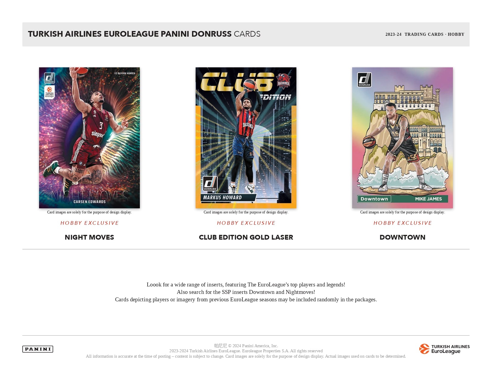 2023-24 Donruss Turkish Airlines EuroLeague Basketball Hobby - Sports Cards Europe