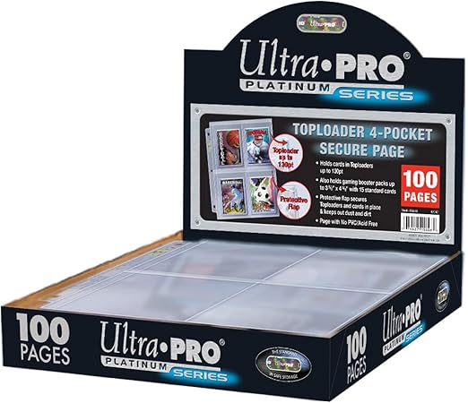 Ultra Pro Platinum Page 4-Pocket Secure for Toploaders - Sports Cards Europe