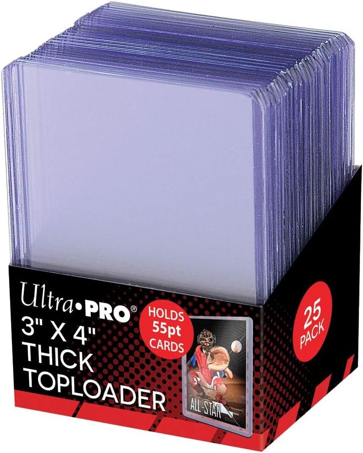 Ultra Pro Toploader 3x4" 55pt Action thick cards - Sports Cards Europe