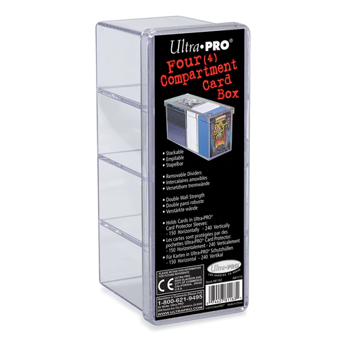 Ultra Pro Cardbox 4 Compartment Clear - Sports Cards Europe