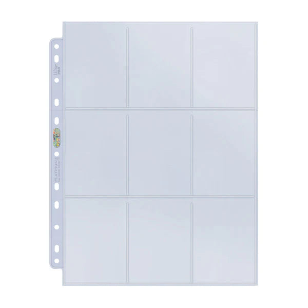 Ultra Pro Platinum Page 9-Pocket for Std Size Cards (11-Hole) - Sports Cards Europe