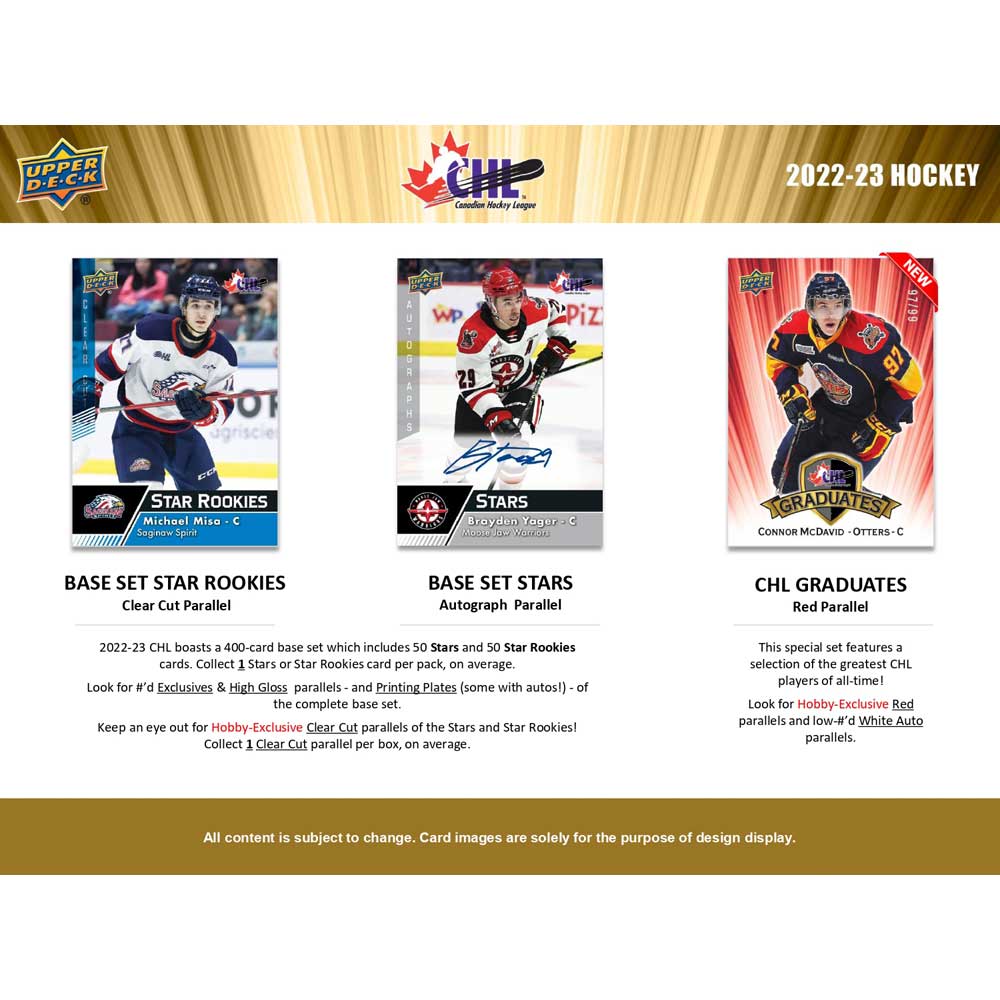 2022-23 UD Canadien Hockey League (CHL) Hobby - Sports Cards Europe