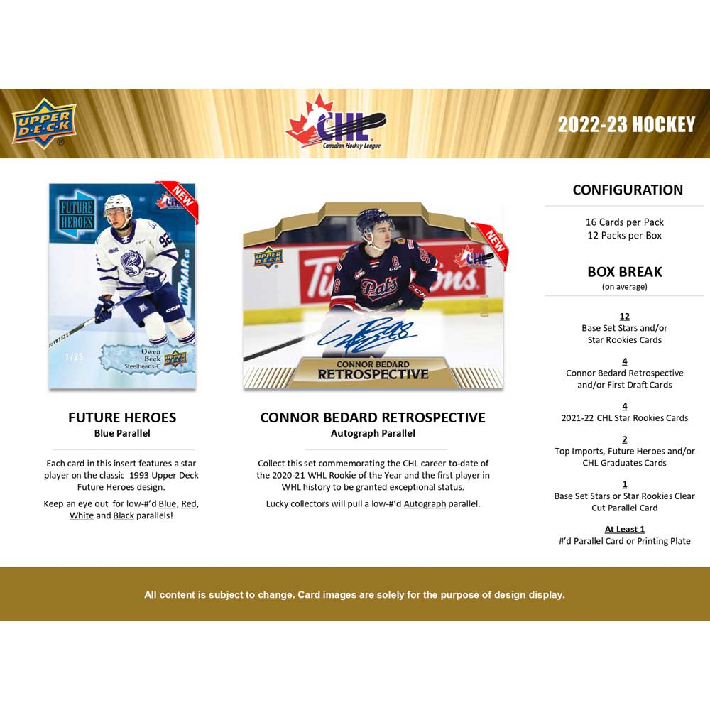 2022-23 UD Canadien Hockey League (CHL) Hobby - Sports Cards Europe