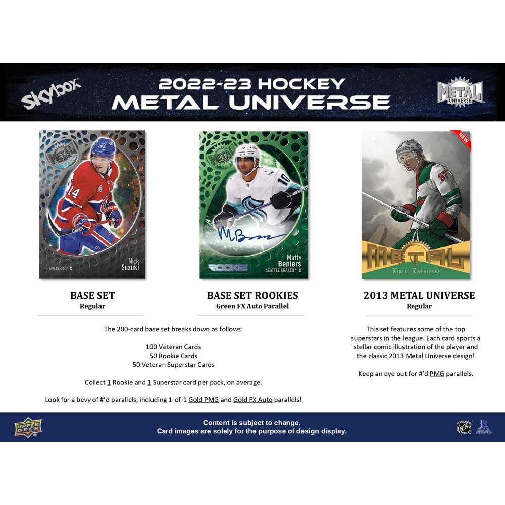 2022-23 Upper Deck NHL Skybox Metal Universe Hobby - Sports Cards Europe