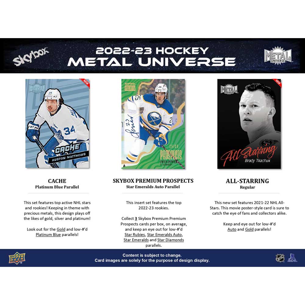 2022-23 Upper Deck NHL Skybox Metal Universe Hobby - Sports Cards Europe