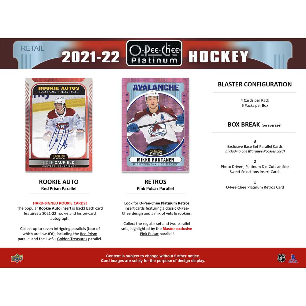 2021-22 Upper Deck NHL O-Pee-Chee Platinum Blaster - Sports Cards Europe