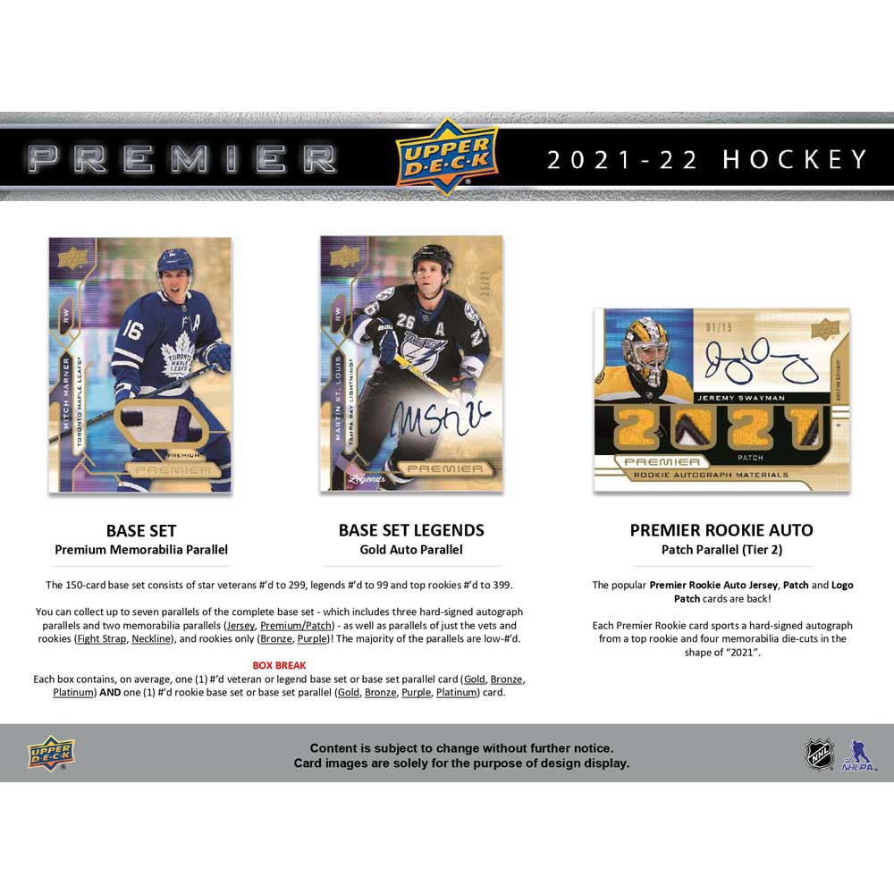 2021-22 Upper Deck NHL Premier Hobby - Sports Cards Europe