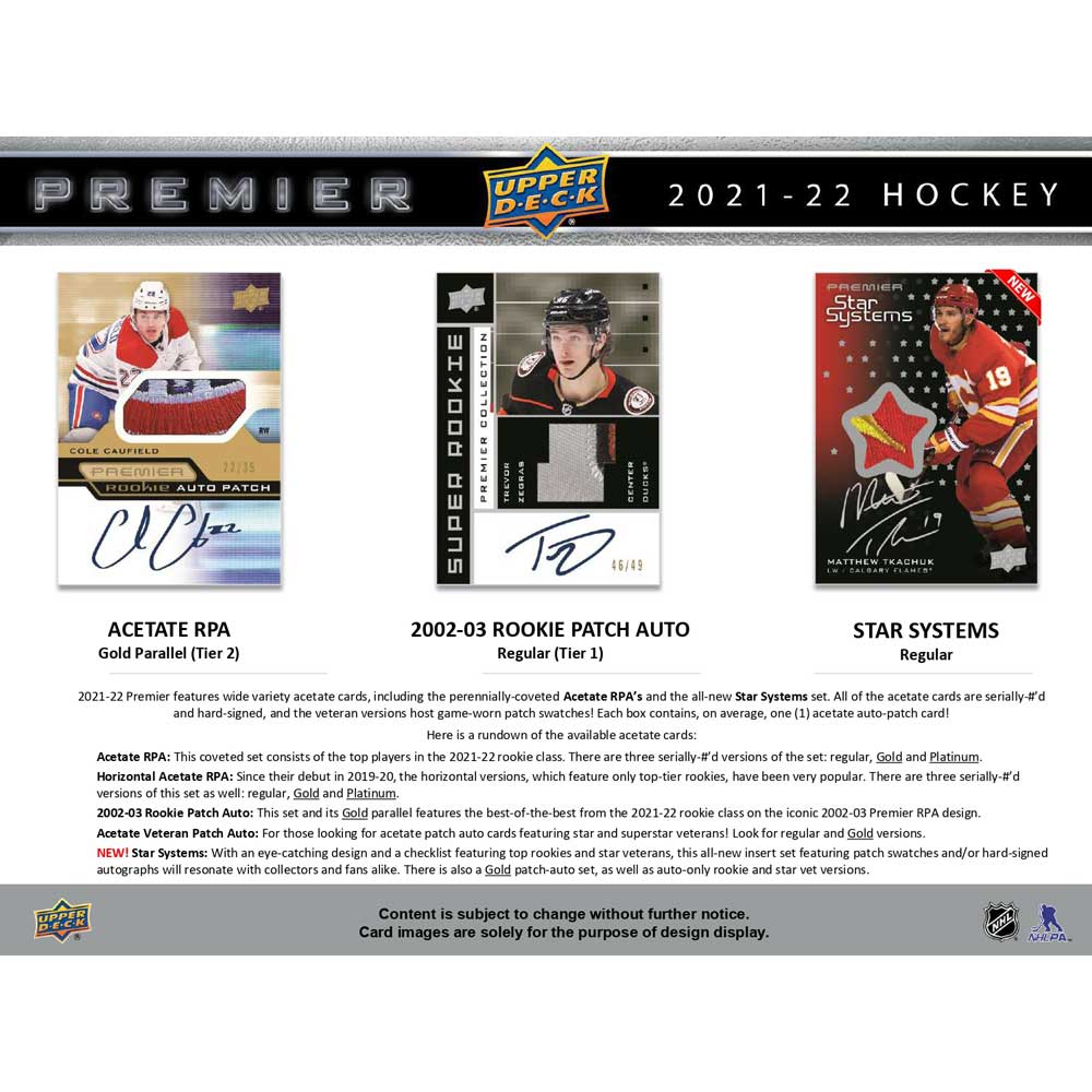 2021-22 Upper Deck NHL Premier Hobby - Sports Cards Europe