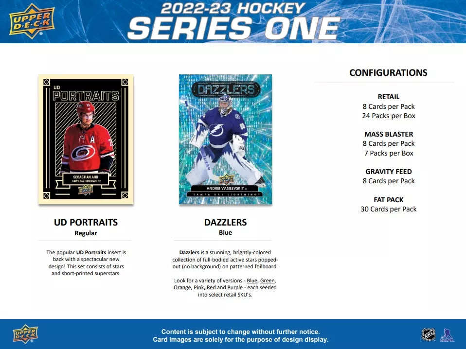 2022-23 Upper Deck NHL Series 1 Tin - Sports Cards Europe