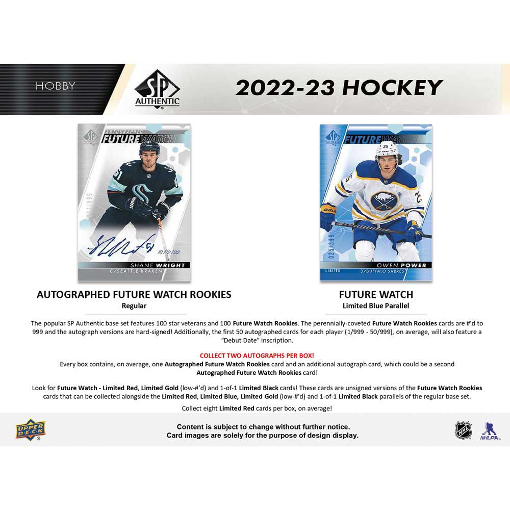 2022-23 Upper Deck NHL SP Authentic Hobby - Sports Cards Europe