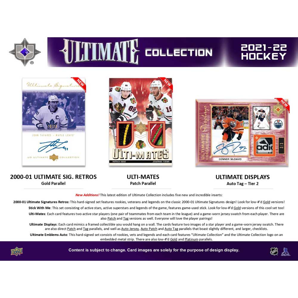 2021-22 Upper Deck NHL Ultimate Collection - Sports Cards Europe