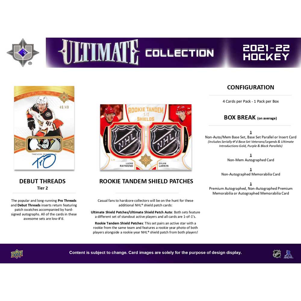 2021-22 Upper Deck NHL Ultimate Collection - Sports Cards Europe