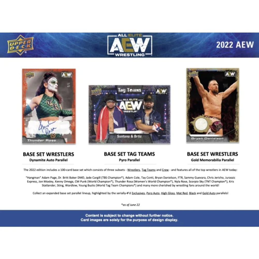 2022 Upper Deck All Elite Wrestling (AEW) Hobby - Sports Cards Europe