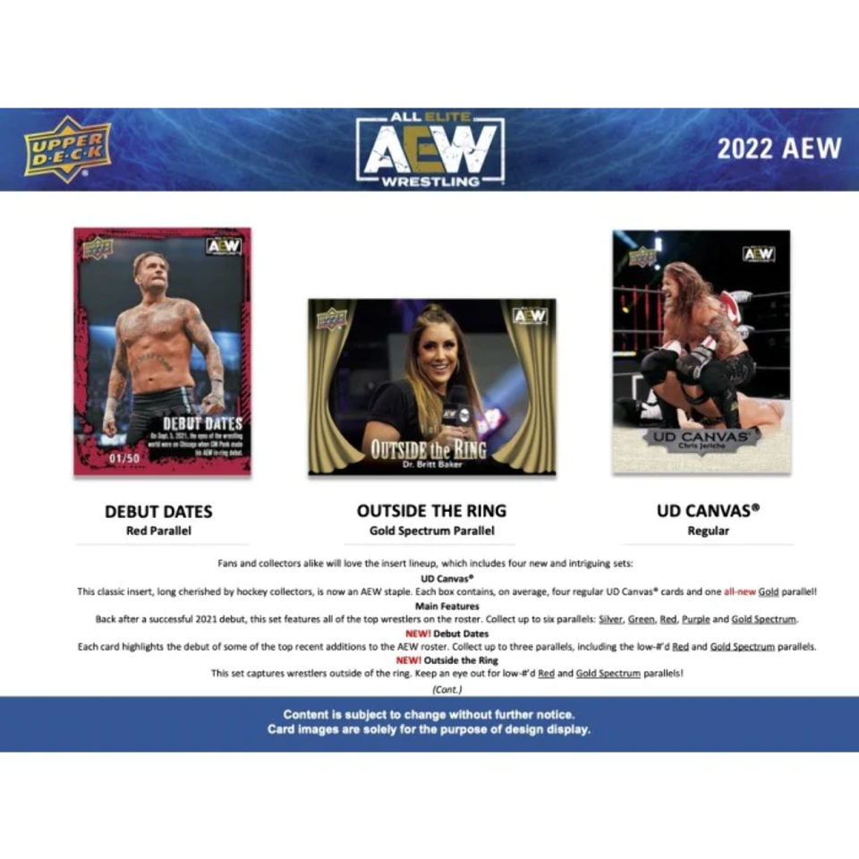 2022 Upper Deck All Elite Wrestling (AEW) Hobby - Sports Cards Europe